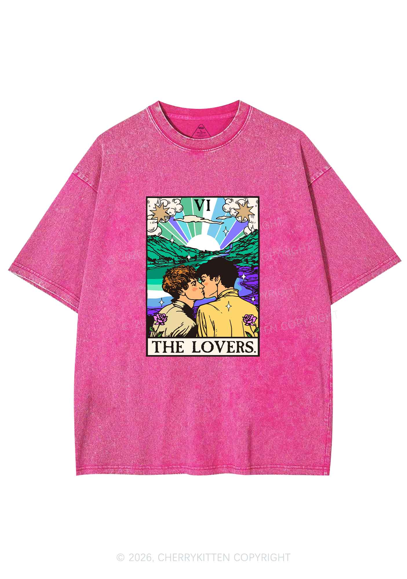 The Gay Lovers Pride Y2K Shirts Washed Tee Cherrykitten