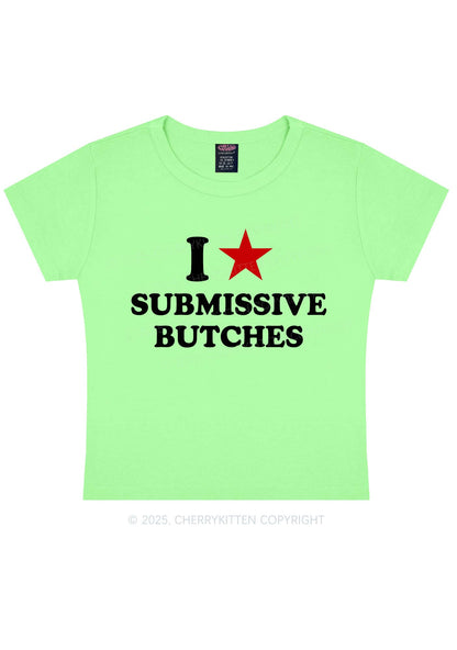 I Love S Butches Y2K Baby Tee Cherrykitten