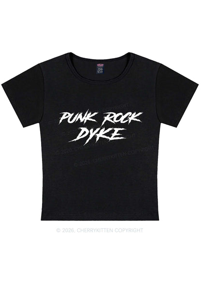 Punk Rock Dyke Pride Y2K Baby Tee Cherrykitten