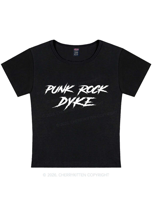 Punk Rock Dyke Pride Y2K Baby Tee Cherrykitten
