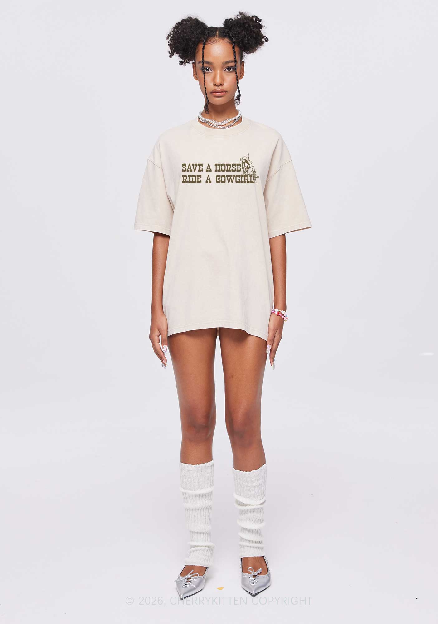 Ride Western Cowgirl Y2K Shirts Washed Tee Cherrykitten