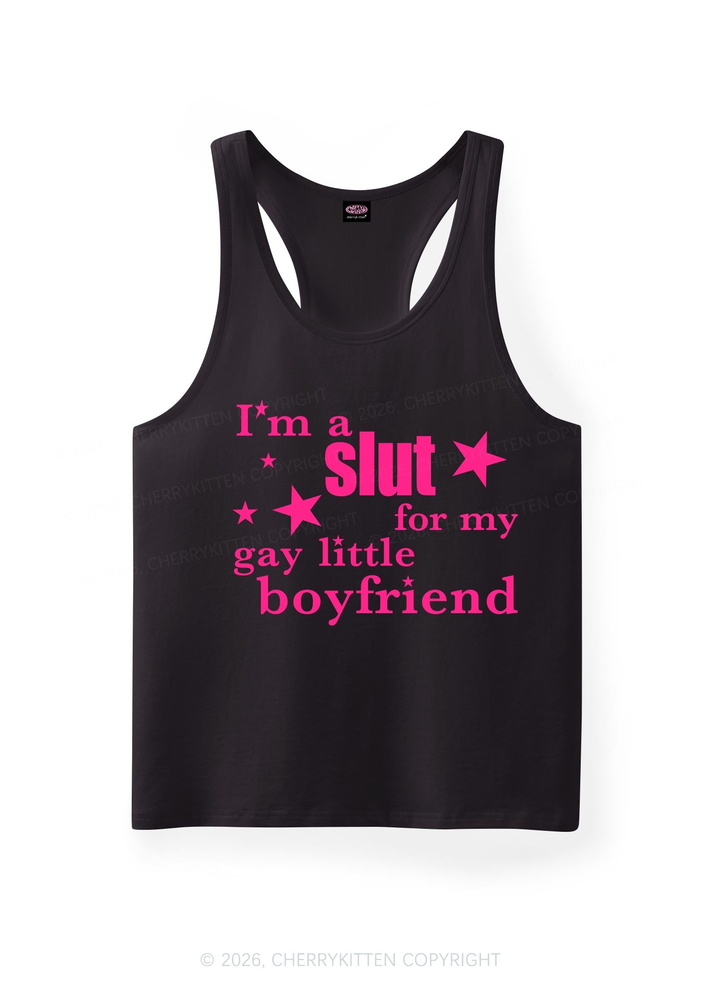 Slxt For My Gay Little BF Pride Y2K Men Racerback Tank Top Cherrykitten