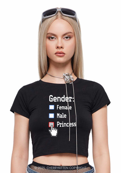 Gender Princess Pride Y2K Baby Tee Cherrykitten
