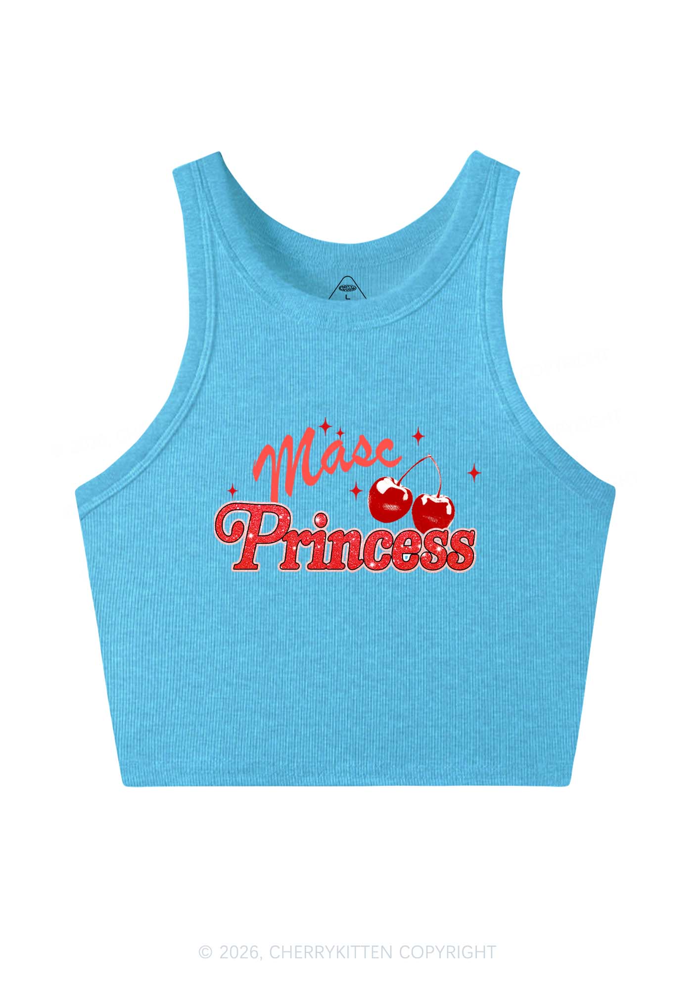 Masc Princess Cherry Pride Y2K Crop Tank Top Cherrykitten