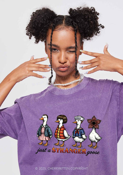 Just A Stranger Goose Y2K Shirts Washed Tee Cherrykitten