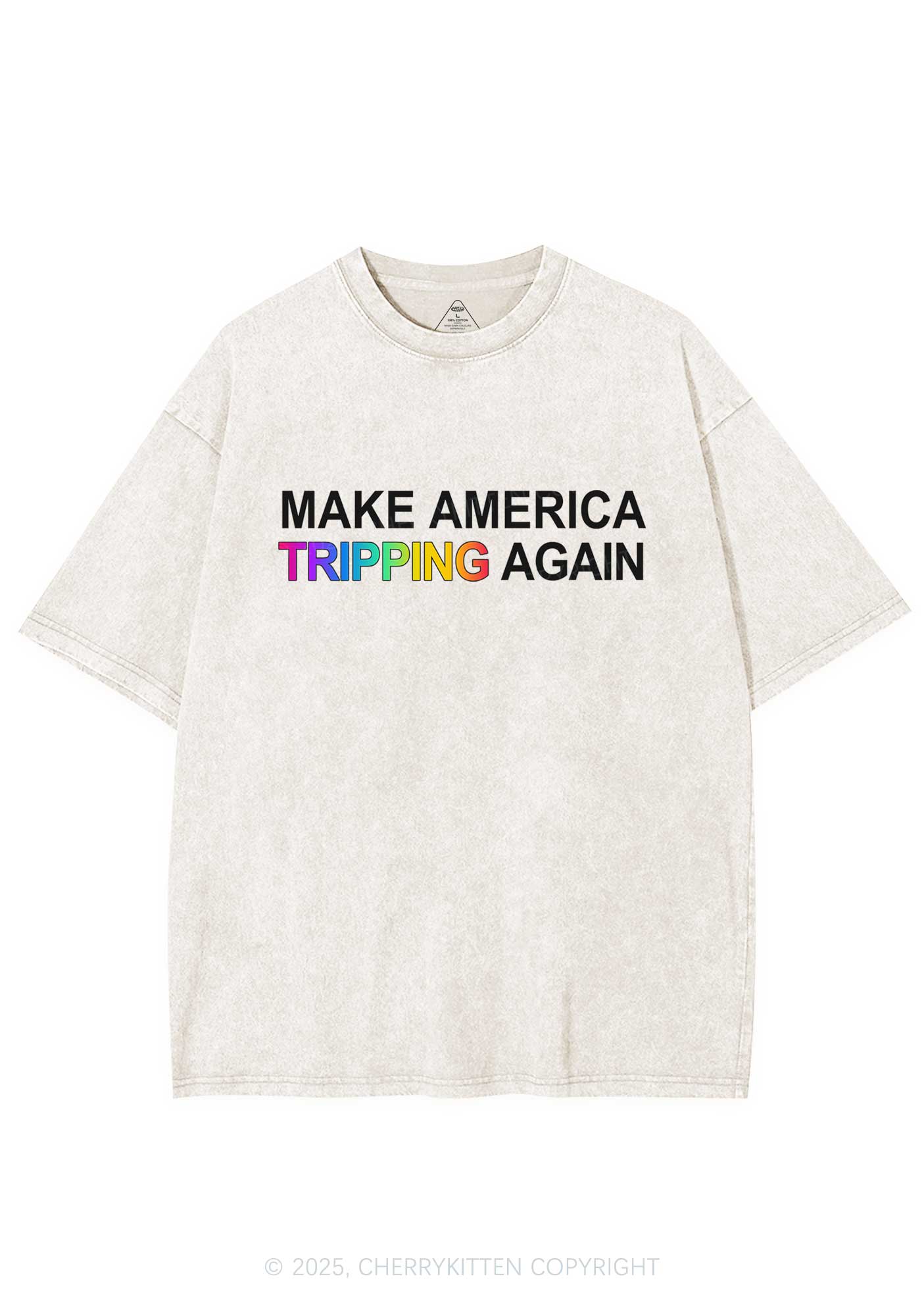 Make America Tripping Again Y2K Washed Tee Cherrykitten
