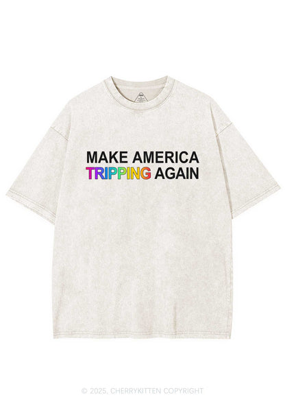 Make America Tripping Again Y2K Washed Tee Cherrykitten