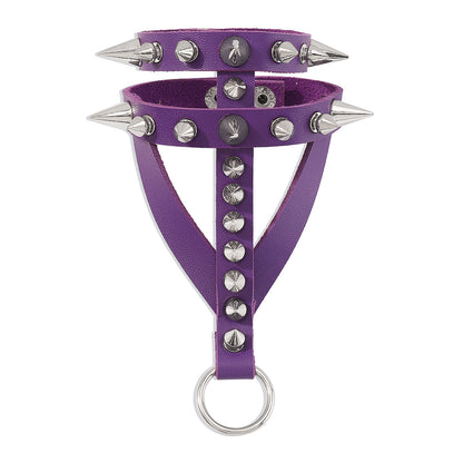Halloween Leather Rivet Double Layer Punk Bracelet