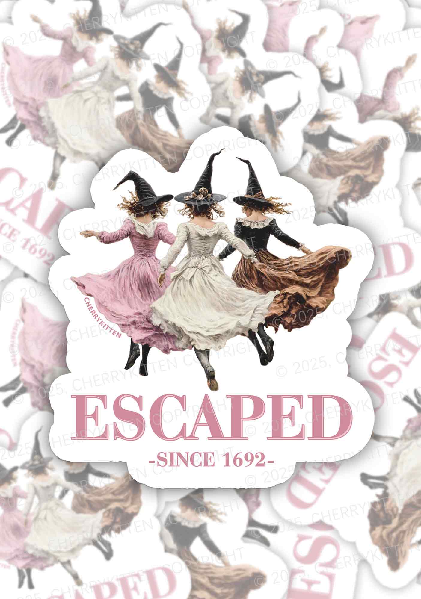 Halloween Escaped Skirts Witches 1pc Y2K Sticker Cherrykitten