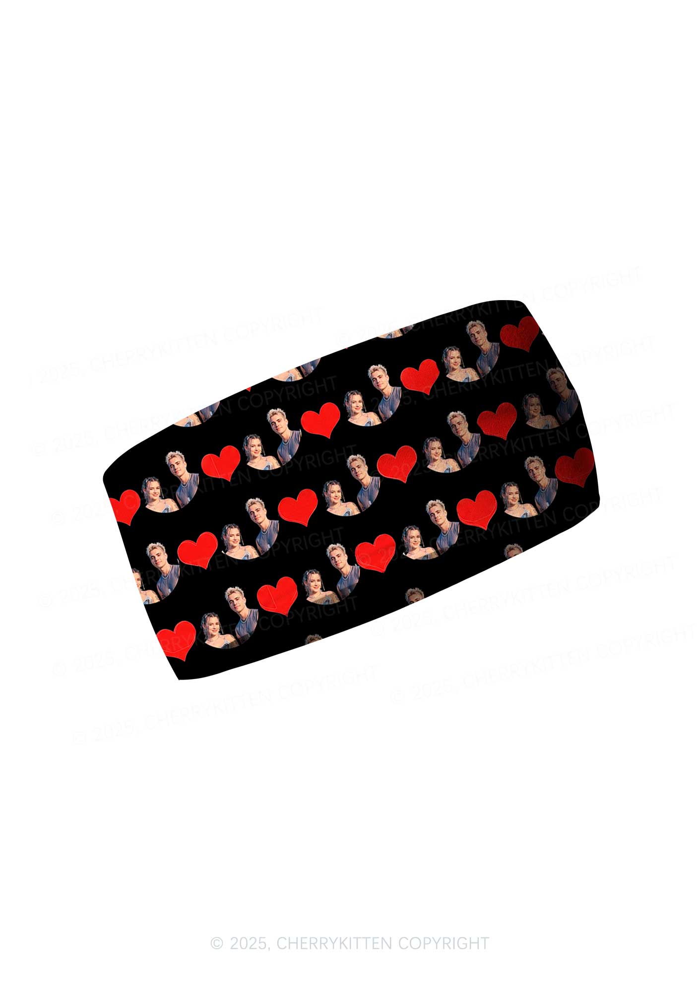 Custom Couple Photo Valentine's Day Y2K Print Headband Cherrykitten