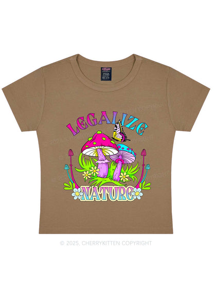 Legalize Nature Shrooms Y2K Baby Tee Cherrykitten