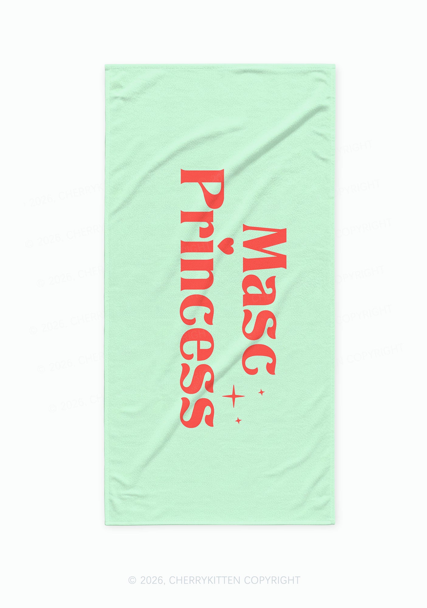 Masc Princess Pride Y2K Beach Towel Cherrykitten