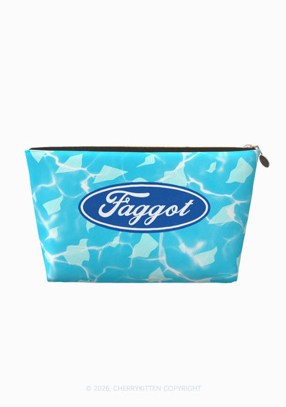Blue Faggot Pride Y2K Makeup Bag Cherrykitten