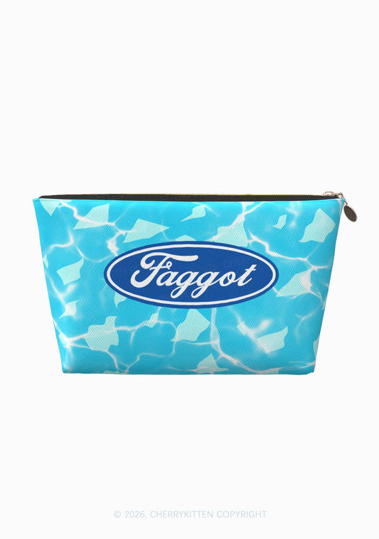 Blue Faggot Pride Y2K Makeup Bag Cherrykitten