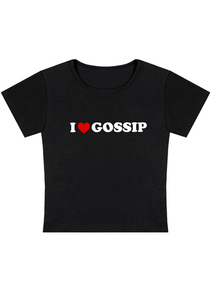 Curvy I Love Gossip Baby Tee