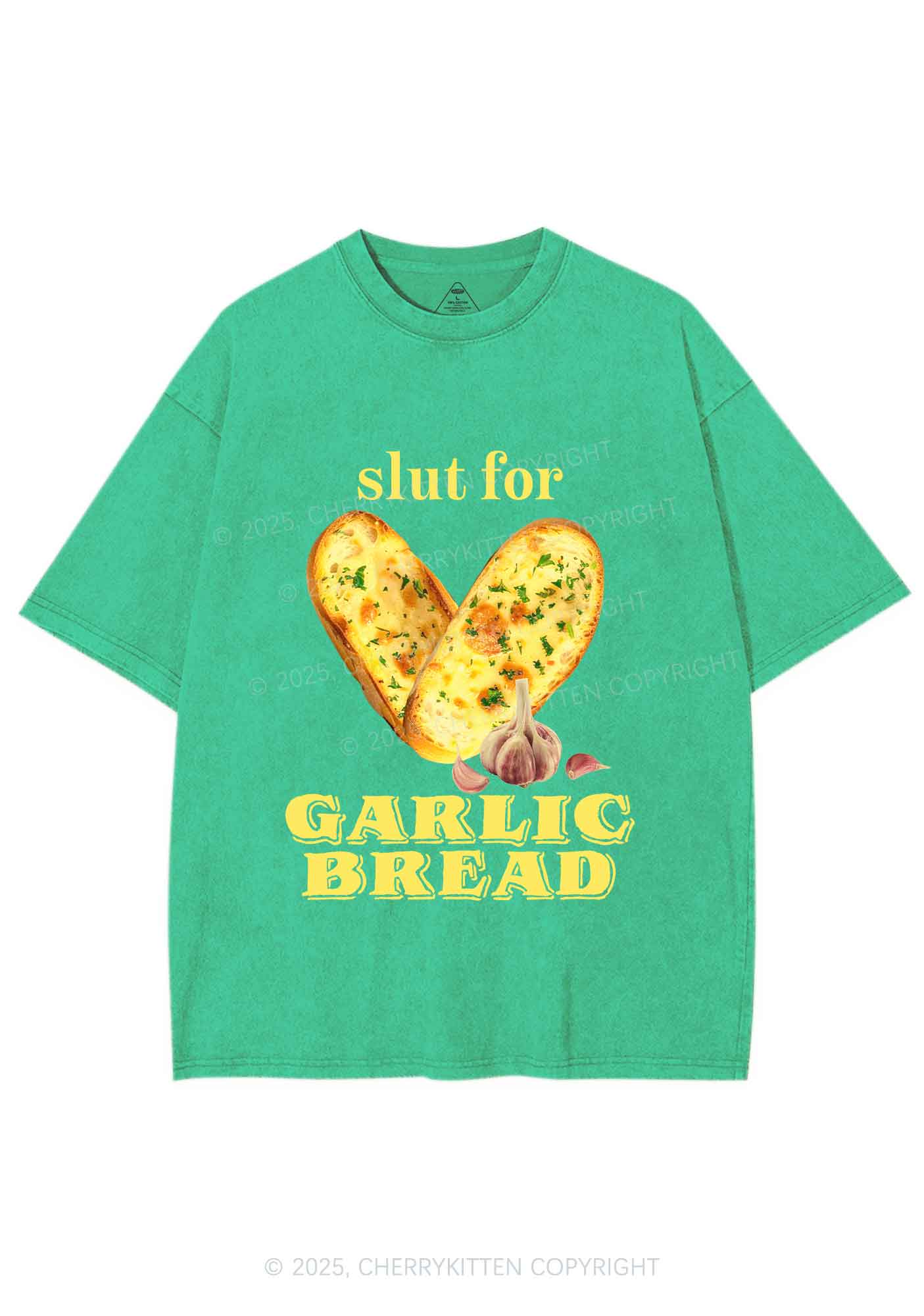 Slxt For Garlic Bread Y2K Shirts Washed Tee Cherrykitten