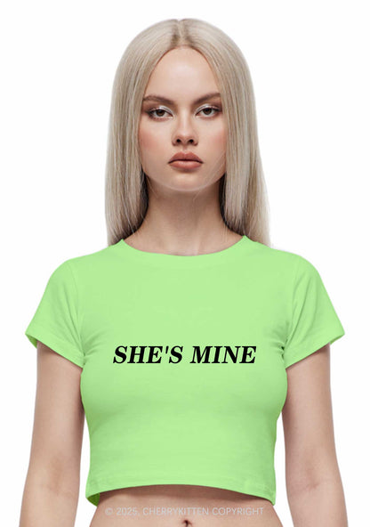 Shes Mine Im Hers Y2K Valentine's Day Couple Shirt Cherrykitten