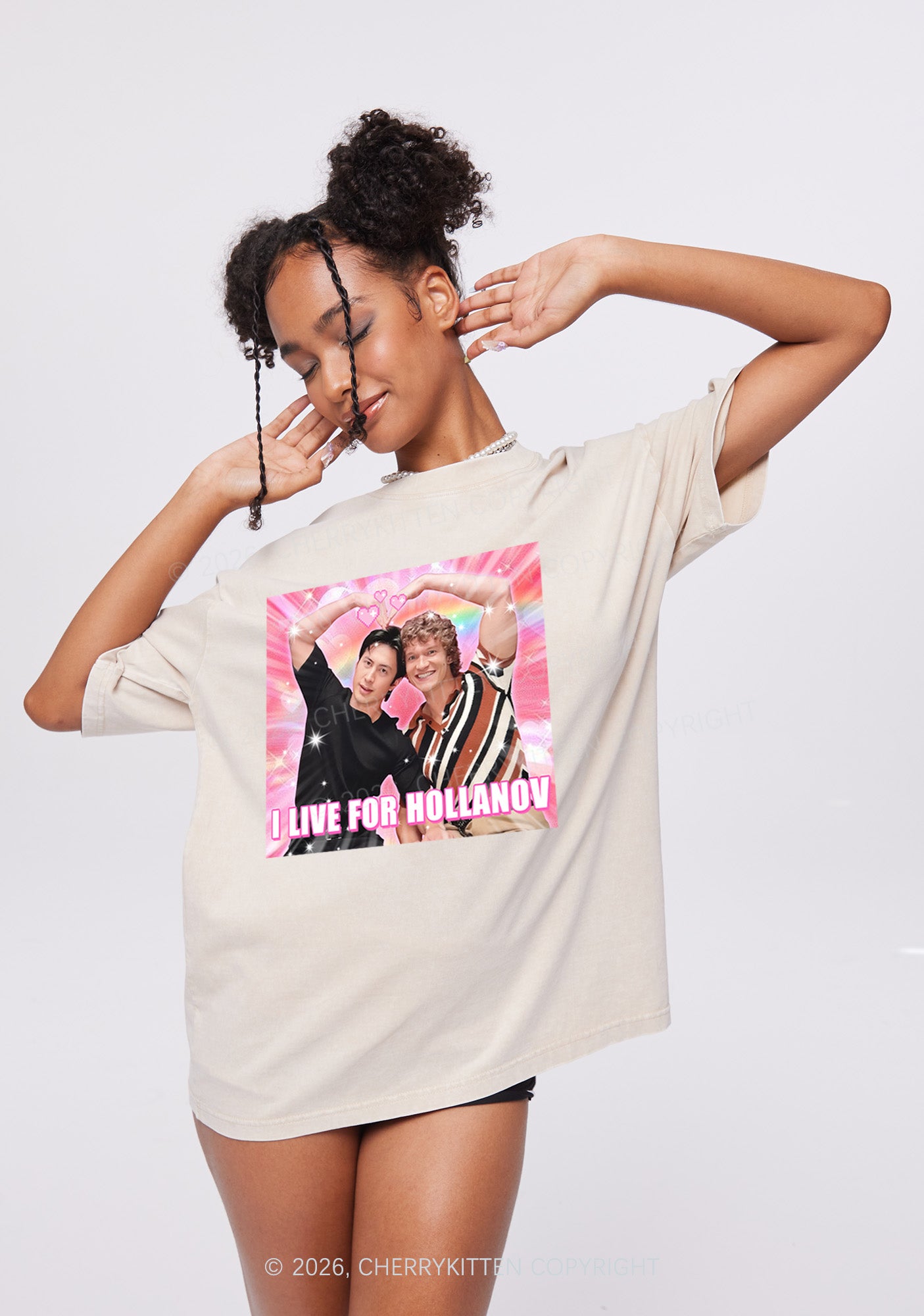 I Live For Hockey Duo HR Y2K Shirts Washed Tee Cherrykitten