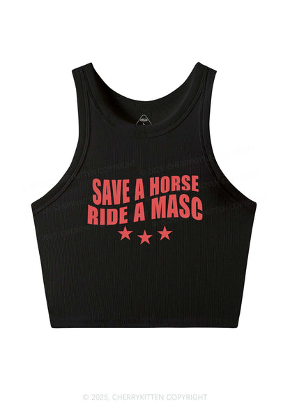Ride A Masc Pride Y2K Crop Tank Top Cherrykitten