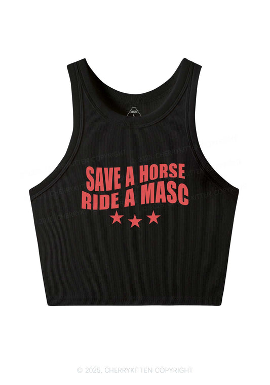 Ride A Masc Pride Y2K Crop Tank Top Cherrykitten
