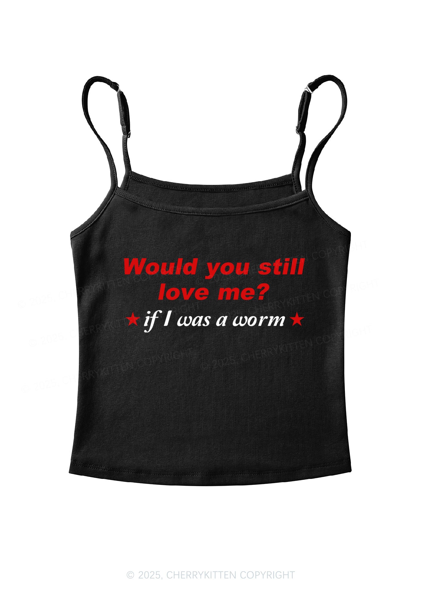 Would You Love Me Y2K Spaghetti Strap Cami Cherrykitten
