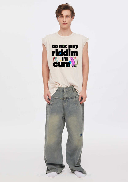 Do Not Play Riddim Y2K Washed Muscle Tank Cherrykitten