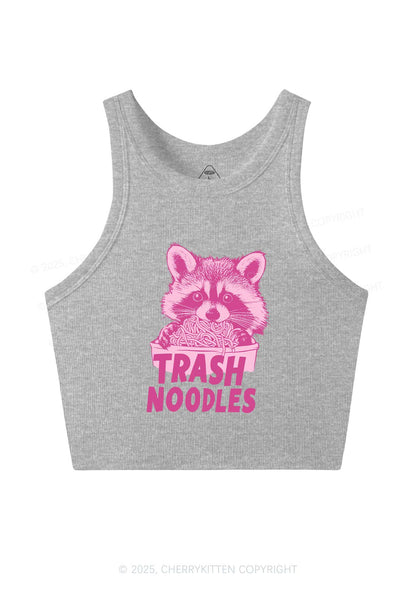 Raccoon Trash Noodles Y2K Crop Tank Top Cherrykitten