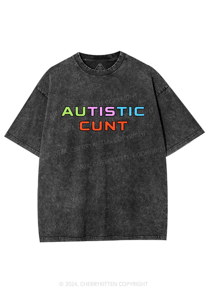 Autistic Cxxt Y2K Washed Tee Cherrykitten