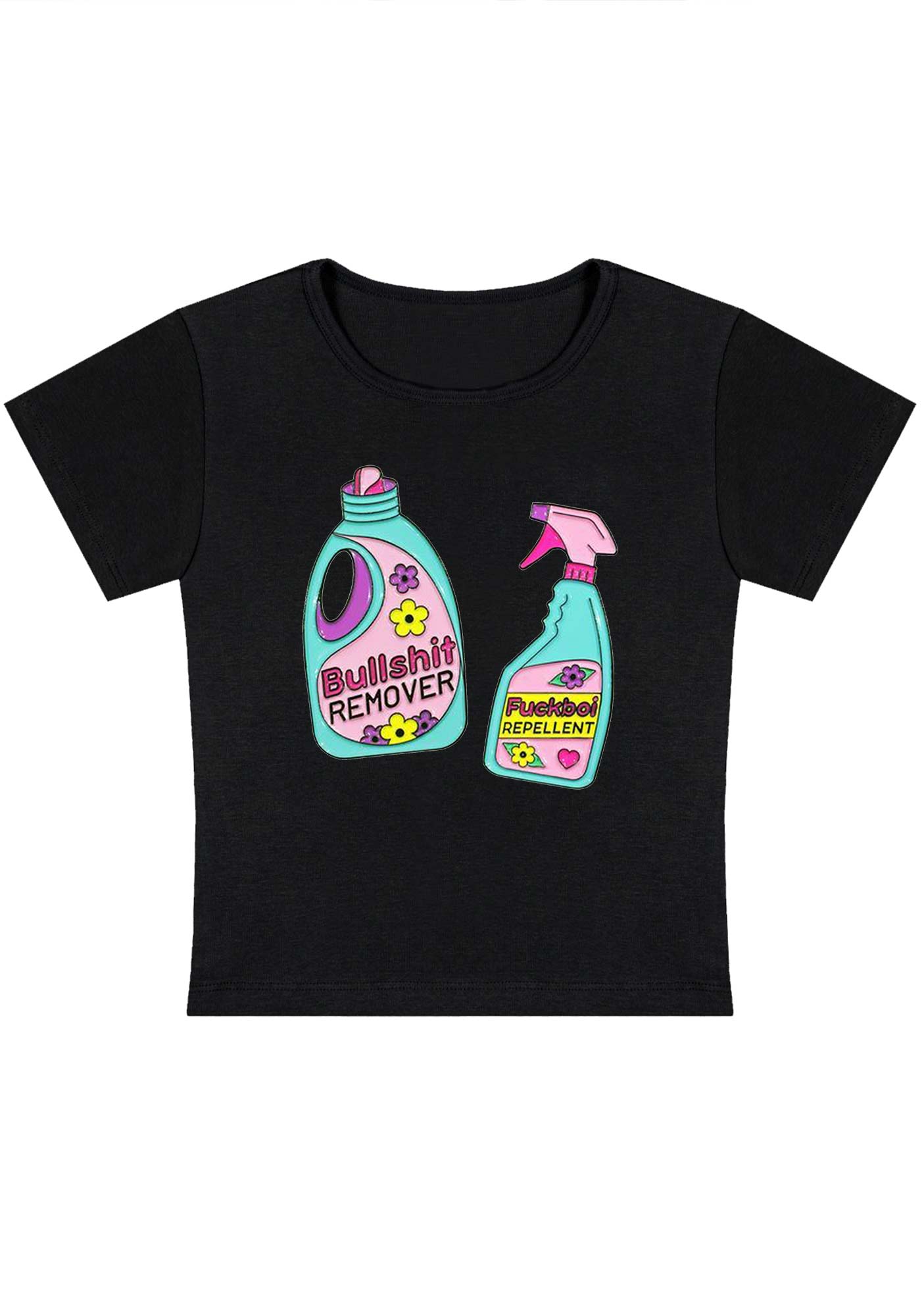 Curvy Bullshxt Remover Fxxkboi Repellent Baby Tee