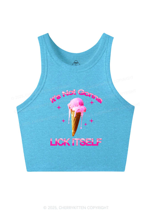 Ice Cream Lick Itself Y2K Crop Tank Top Cherrykitten