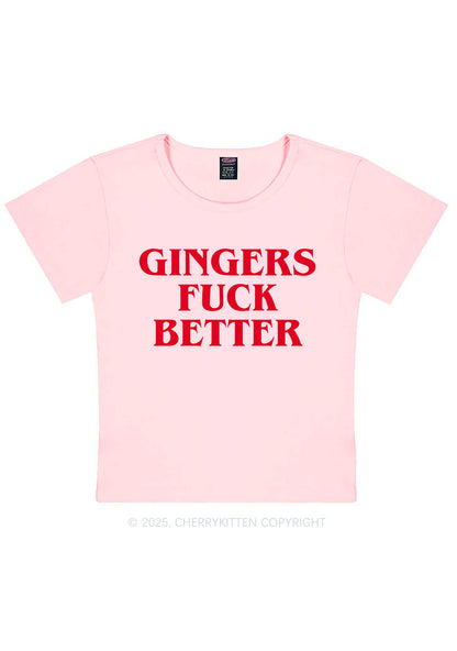 Gingers Fxxk Better Y2K Baby Tee Cherrykitten