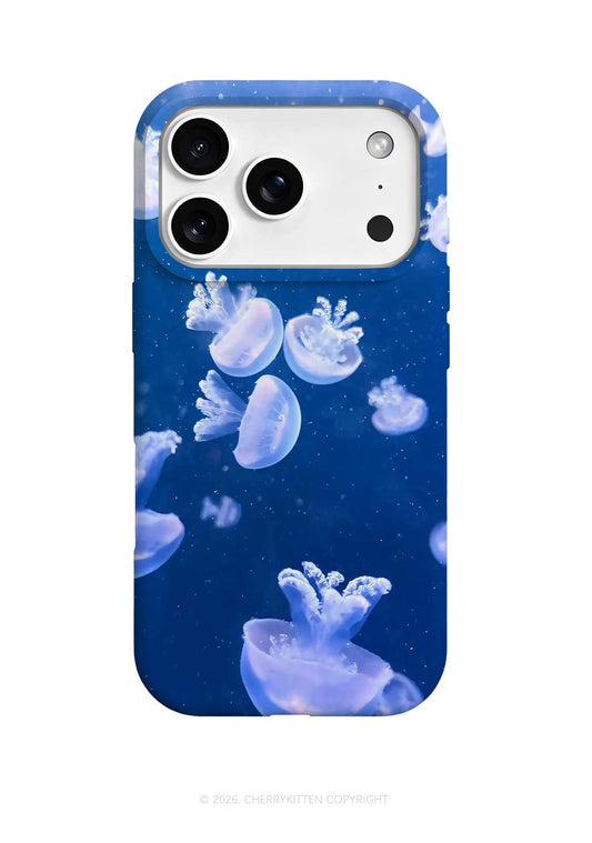 Deep Sea White Jellyfish Y2K Phone Case Cherrykitten