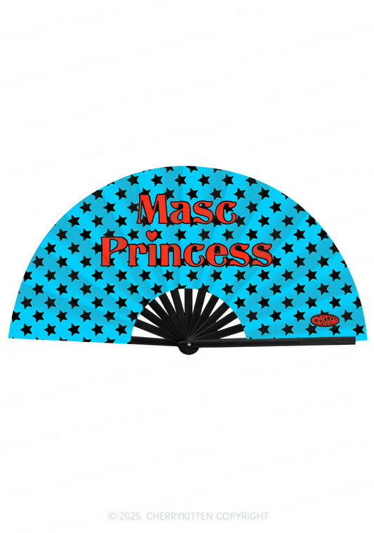 Masc Princess Pride Y2K Rave Hand Fan Cherrykitten