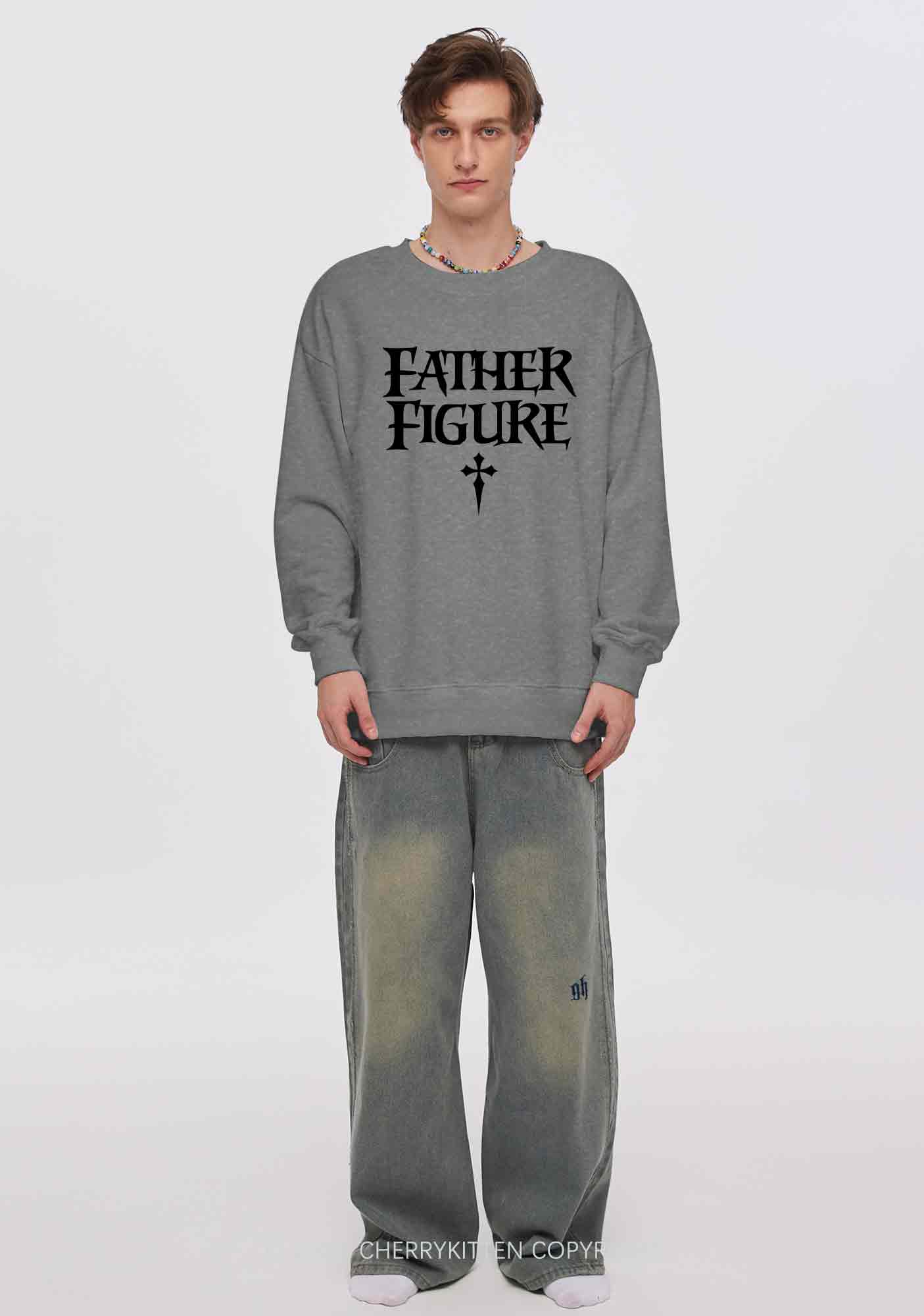 Halloween Father Figure Y2K Washed Sweatshirts Cherrykitten