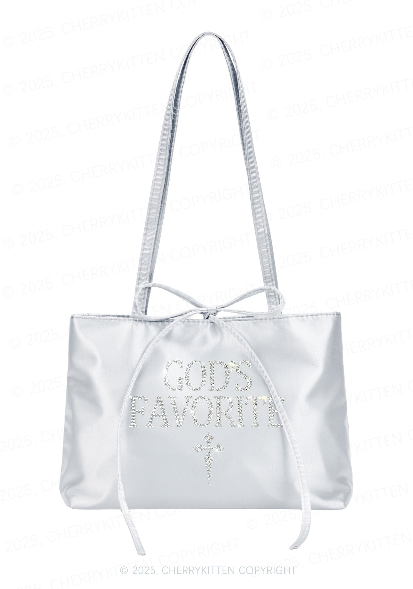Rhinestone Gods Favorite Y2K Satin Bags Cherrykitten