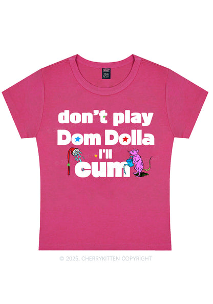Do Not Play Dom Y2K Baby Tee Cherrykitten