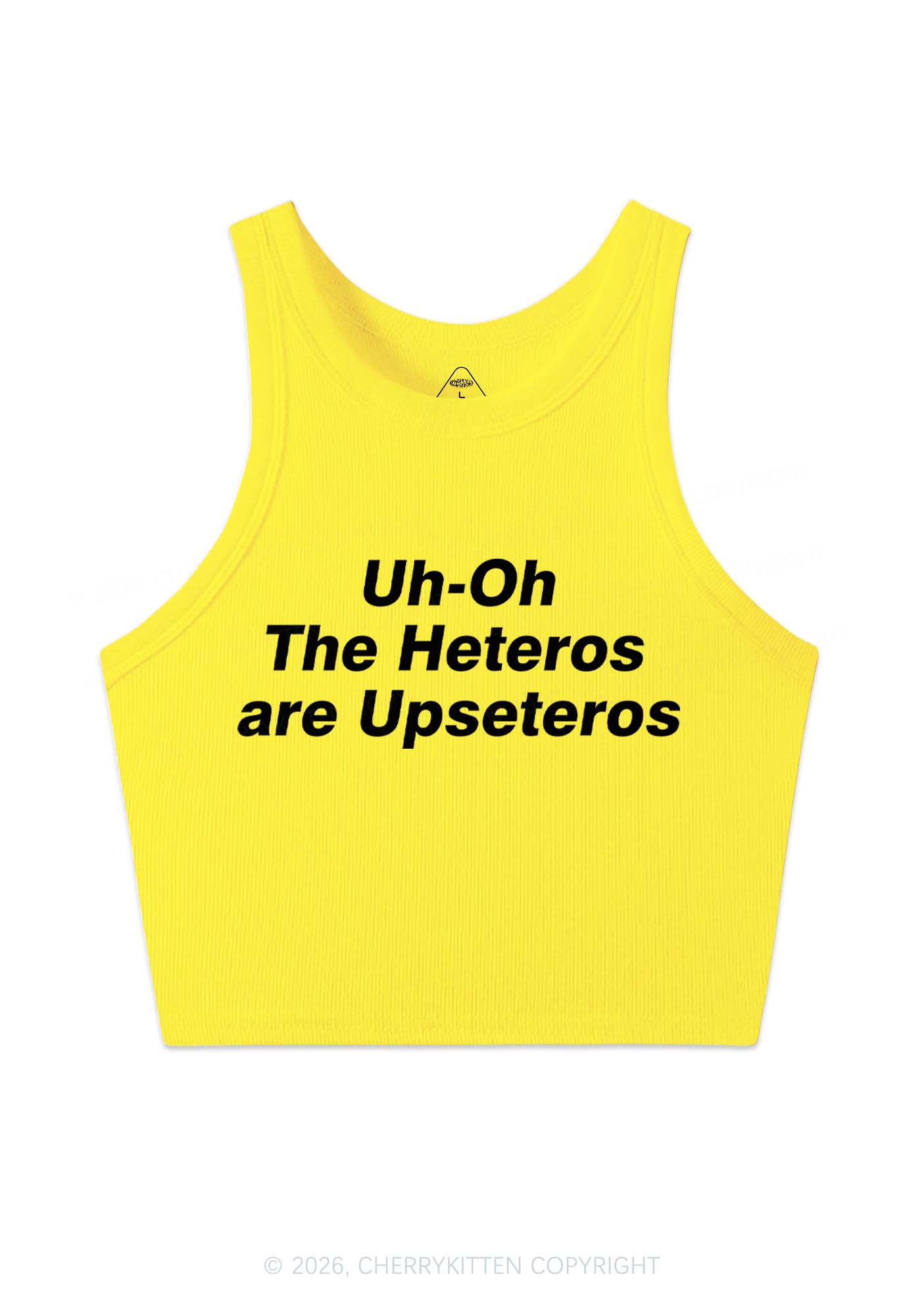 The Heteros Are Upseteros Pride Y2K Crop Tank Top Cherrykitten