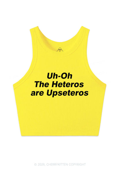 The Heteros Are Upseteros Pride Y2K Crop Tank Top Cherrykitten