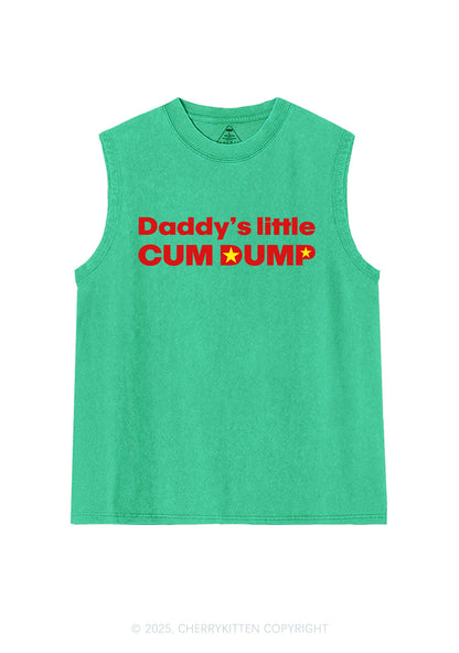 Daddys Little Cum Dump Y2K Washed Muscle Tank Cherrykitten