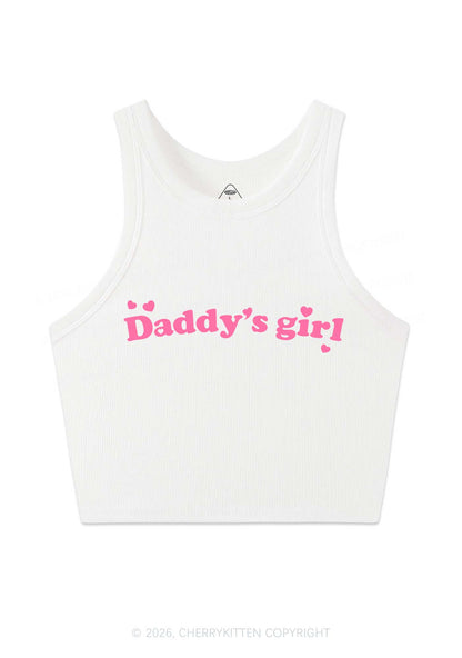 Daddys Girl Valentine's Day Y2K Crop Tank Top Cherrykitten