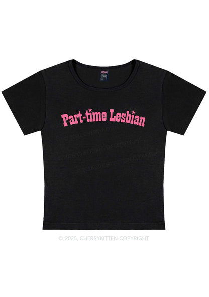 Part Time Lesbian Pride Y2K Baby Tee Cherrykitten