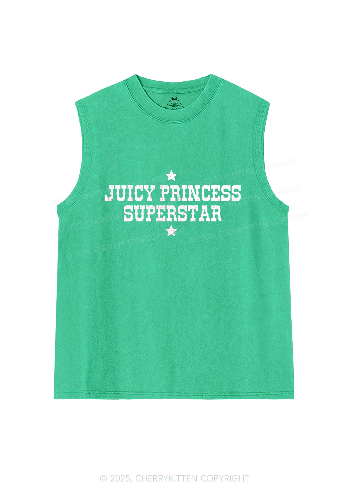 Juicy Princess Superstar Y2K Washed Muscle Tank Cherrykitten