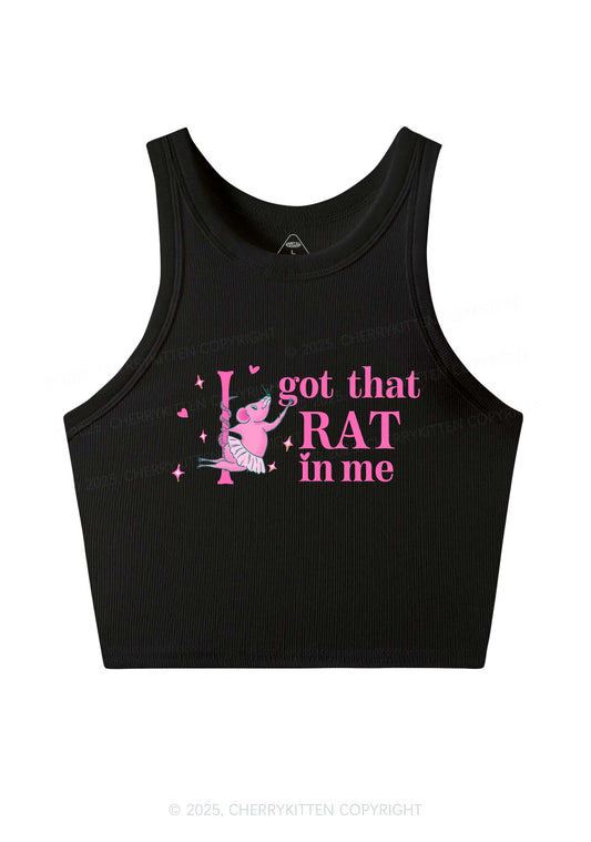 Got Rat In Me Y2K Crop Tank Top Cherrykitten