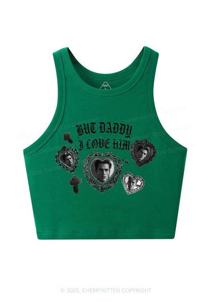 Gothic But Daddy I Love Him Y2K Crop Tank Top Cherrykitten