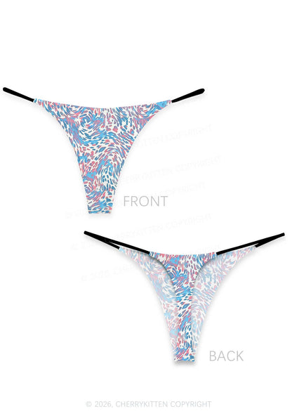 Trans Leopard Pride Y2K Print Bikini String Thong Cherrykitten
