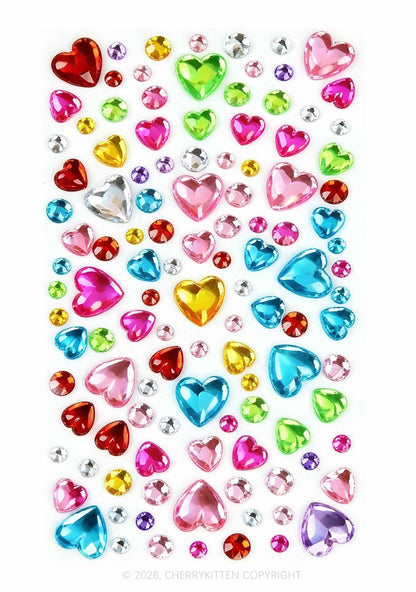 1pc Colored Star Rhinestones Y2K Face Sticker Cherrykitten