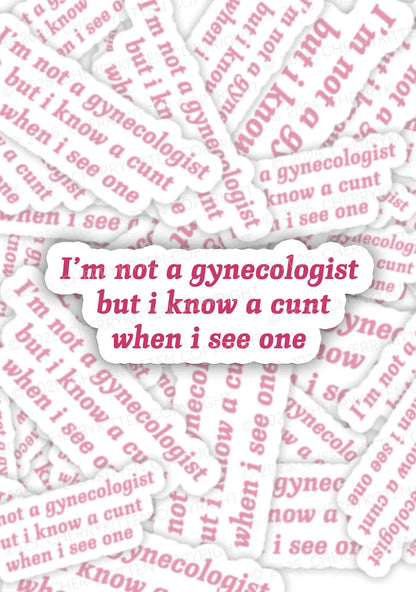 Im Not Gynecologist 1Pc Y2K Sticker Cherrykitten