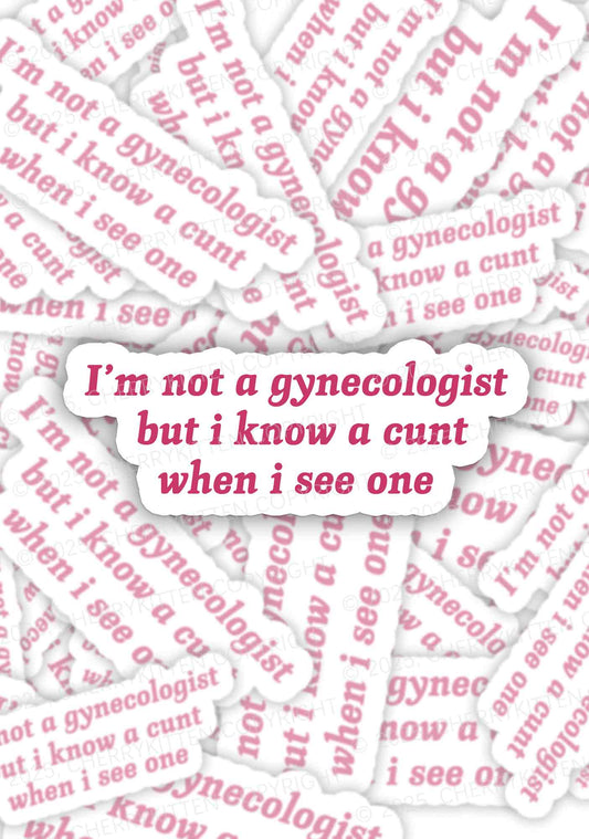 Im Not Gynecologist 1Pc Y2K Sticker Cherrykitten