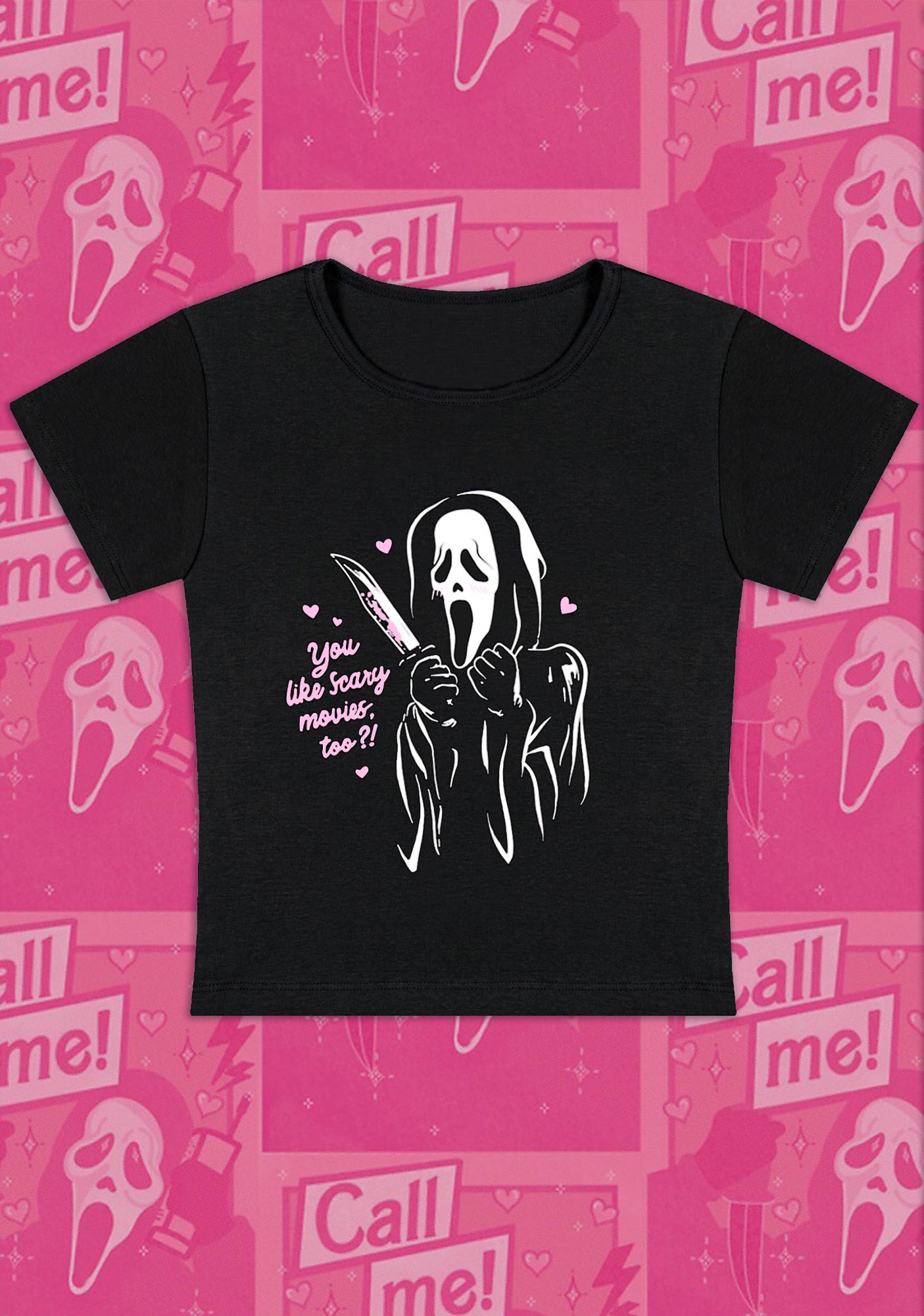 Halloween You Like Scary Movies Too Y2K Baby Tee