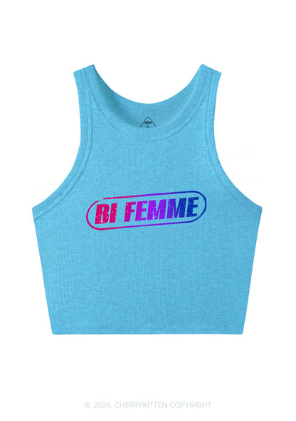Bi Femme Pride Y2K Crop Tank Top Cherrykitten